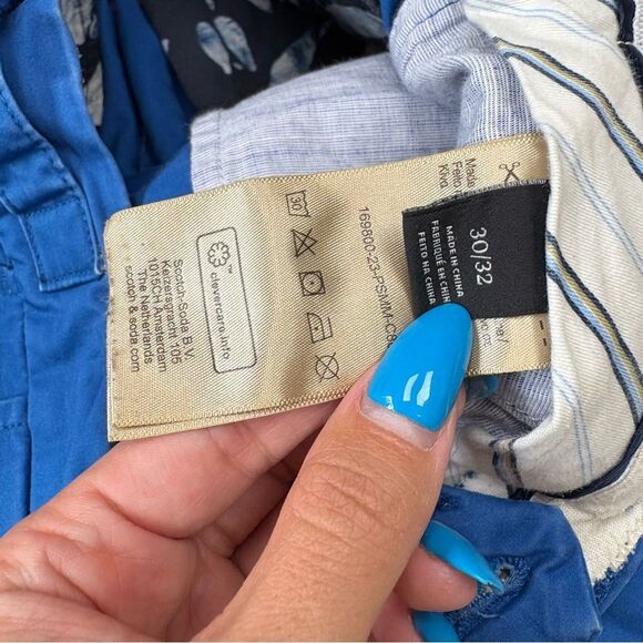 Scotch and soda Blake regular slim-fit pleated chino Royal Cobalt Blue 30 x 32 - Picture 3 of 7